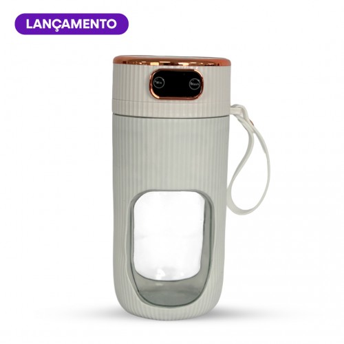 Liquidificador Portátil com Copo 400ml Branco - 1-LP-01