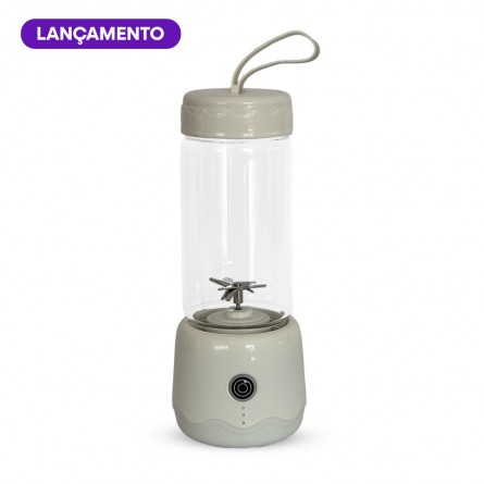 Liquidificador Portátil com Copo 420ml Branco - 1-LP-02-2