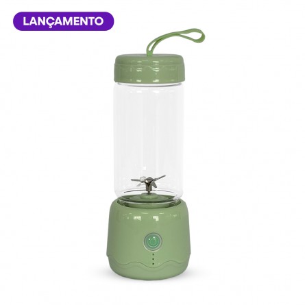 Liquidificador Portátil com Copo 420ml Verde - 1-LP-02