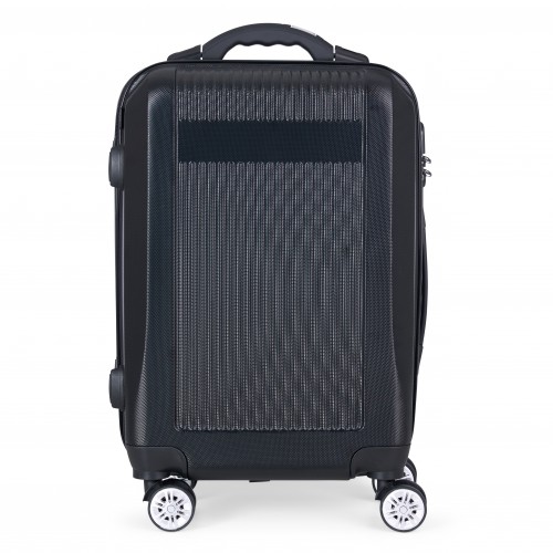 Mala de Bordo com 4 Rodinhas 360° Amsterdam Preta - 1-MV-05