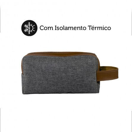 Necessaire Térmica Curitiba Mescla com Detalhe Caramelo 8-NC-2